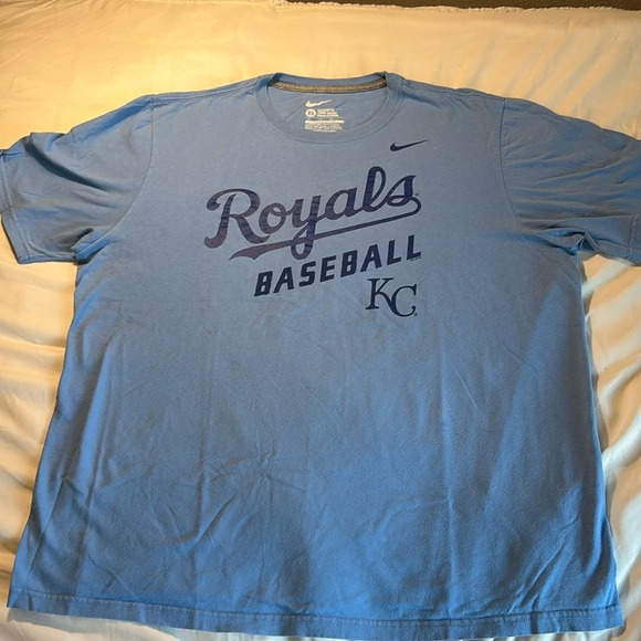Nike KC Royals Baseball Short Sleeve Blue Tshirt size XL - Picture 1 of 7